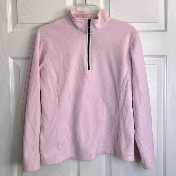 Lands End Light Pink Fleece Pullover - Size Medium (10/12) - Picture 1 of 4